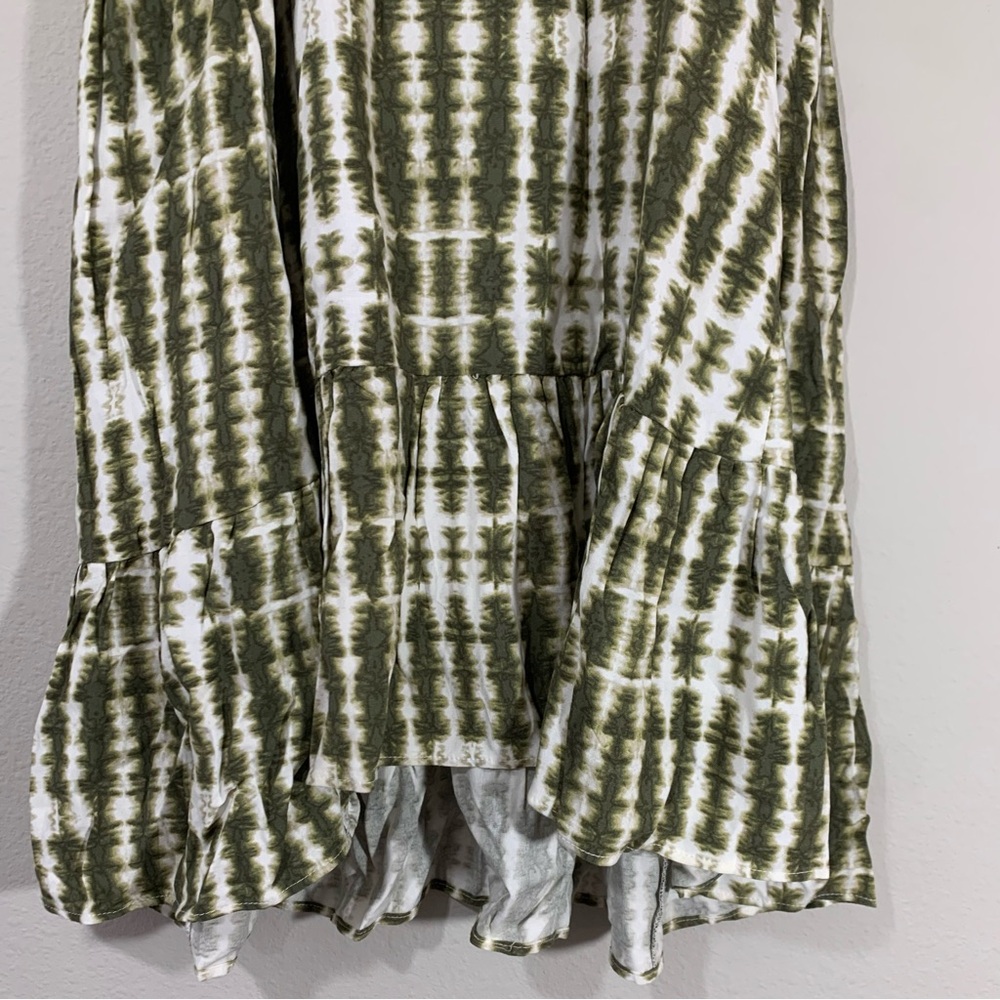 {Urban Outfitters} Green/White Vertical Striped Flowy Mini Sundress • Size S - Picture 5 of 7